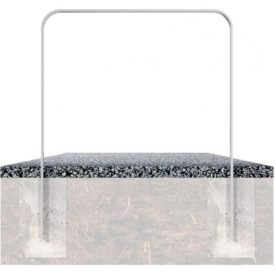 Lean-on hoop made of flat steel#50 x 12 mm#in bent design