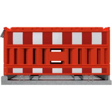 SET#with 20 panel fence#on storage and transport crossbar