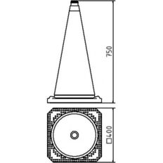 Traffic cone two-piece#tested to TL