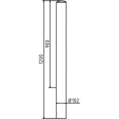 Stainless steel post#Ø 102 mm
