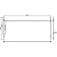 Height restriction barrier#with 2 square posts