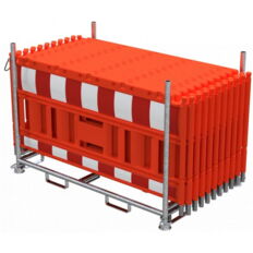 SET#with 20 / 25 panel fence#on stacking pallet