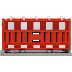 SET#with 20 panel fence#on storage and transport crossbar
