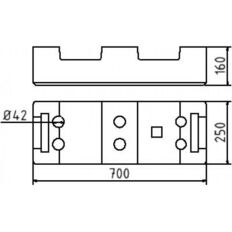 Base plate of plastic