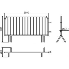 Crowd barrier type B