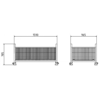Mesh box pallet#1,50m x 0,87m x 0,60m