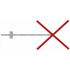 Crossing out#one-sided securing