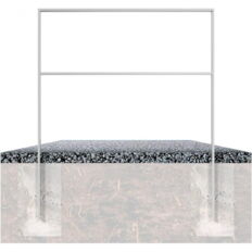 Lean-on hoop of flat bar steel#50 x 12 mm