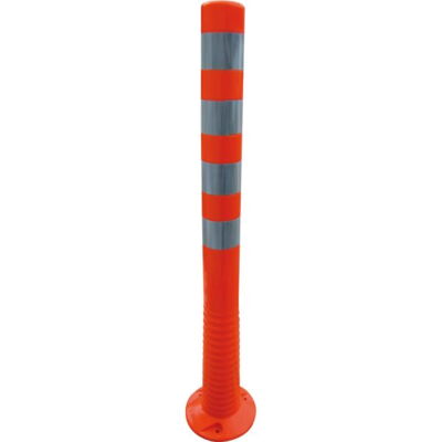 Flexipost red#white refl. stripes#Ø 80 mm