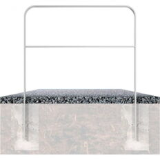 Lean-on hoop made of flat steel#50 x 12 mm#in bent design