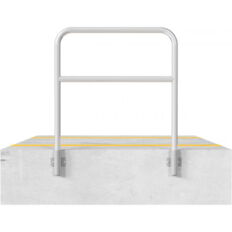 Protective bar made of steel tubing#Ø 48 x 2.5 mm#with crossbar#for wall mounting