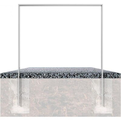 Lean-on hoop of flat bar steel#80 x 12 mm