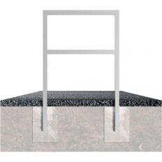 Lean-on hoop made of steel tube#Square tube, 60 x 40 mm