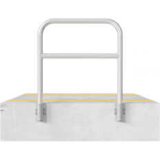 Protective bar made of steel tubing# 60 x 2.5 mm#with crossbar#for wall mounting