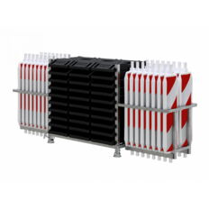 SET #with 30 traffic panels and accessories#on stacking pallet and beacon basket