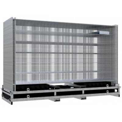 SET#with 29 construction fences and accessories #on storage and transport traverse