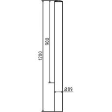 Stainless steel post#Ø 89 mm