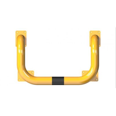 Anti-nudge hoop#U-shape with 4 support tubes#steel tube Ø 76 mm#yellow / black