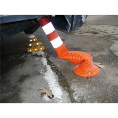 Flexipost red#white refl. stripes#Ø 80 mm