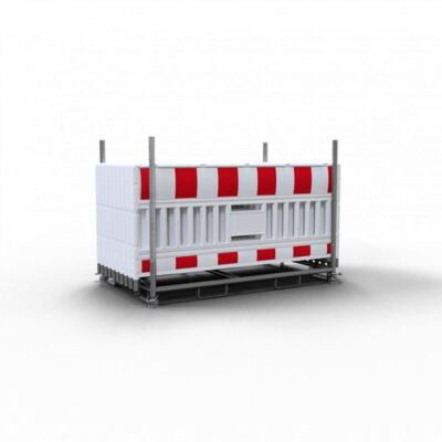 SET#with 20 / 25 panel fence#on stacking pallet