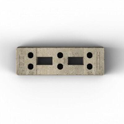 Mobile fence base #plate of concrete