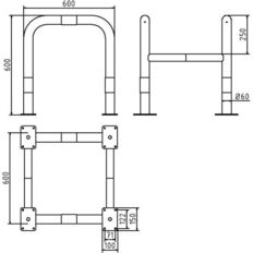 Anti-nudge hoop#for trees and posts