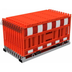 SET#with 20 panel fence#on storage and transport crossbar