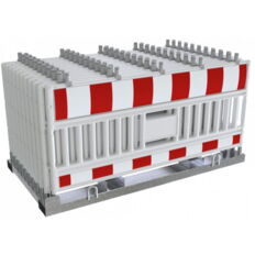 SET#with 20 panel fence#on storage and transport crossbar