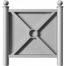 Planters#Round tubes Ø 60 mm vertical#Steel tube 30 x 30 mm horizontal