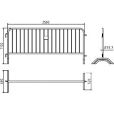 Crowd barrier type D