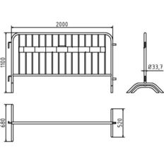 Crowd barrier type D