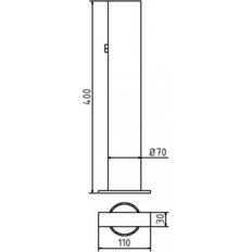 Ground socket#for Ø 60 / Ø 76 mm posts