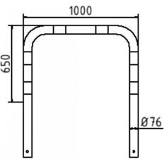 Anti-nudge hoop#steel tube Ø 76 mm#yellow / black