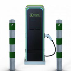 Barrier bollard#as e-charging station protection