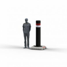 Mobile bollard #with solid concrete base
