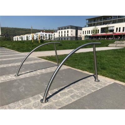 Stainless steel bicycle lean-on hoop#Ø 48 mm